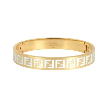 FENDI Alloy Bangles Women's Gold White