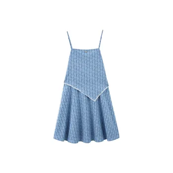 LEDIN Slip Dresses Women's Denim Light Blue