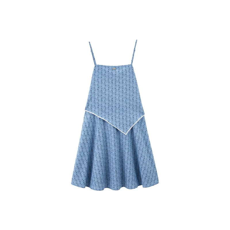 LEDIN Slip Dresses Women's Denim Light Blue-0