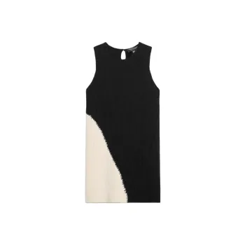 ZARA Sleeveless Dresses Women's Raw White/Black