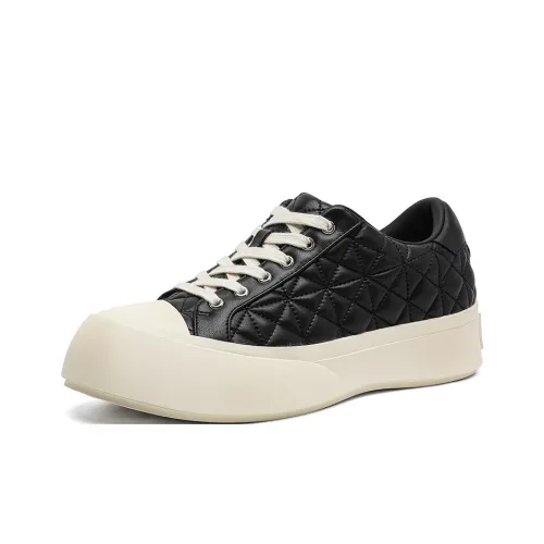JIETEGONGYANG Low Top Casual Shoes Unisex Black
