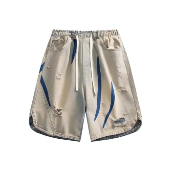 7 SEVFUN Denim Shorts Unisex Yellow Mud