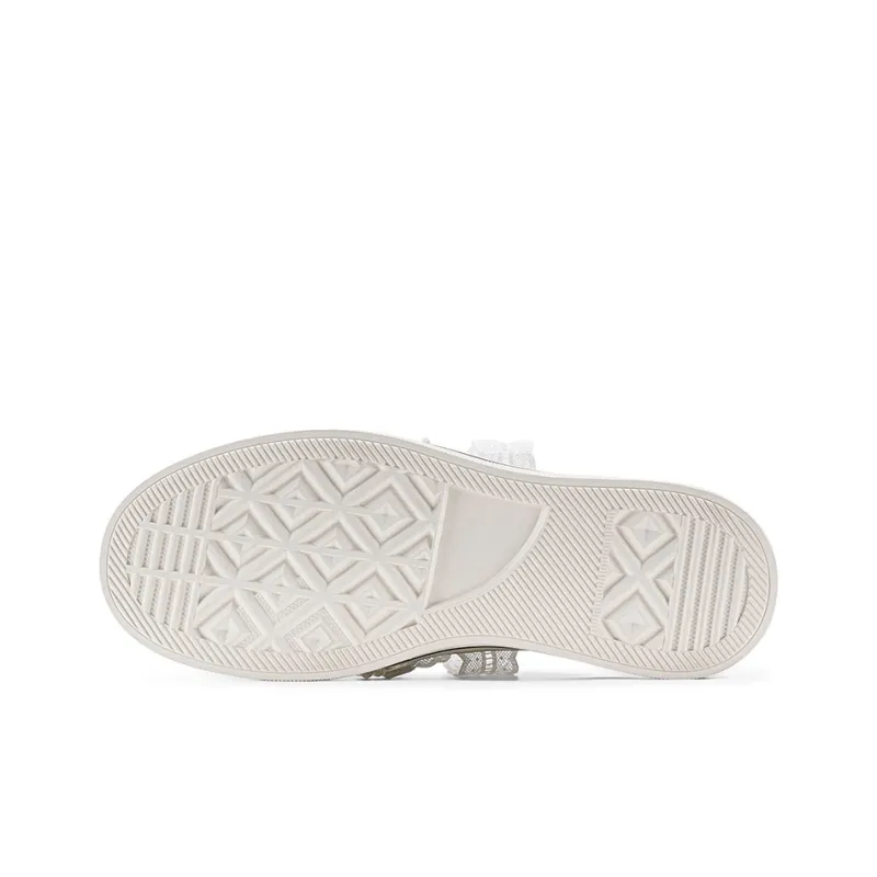 GG CC Slip Resistant Abrasion Resistant Cut Out Beads Breathable Closed Toe Slippers Women's White-4