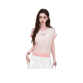 FAWENXIANGZI Drop Shoulder Sleeve T Shirt Women's