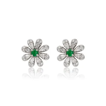 Encounter Gift High Ice Jade Stud Earrings Women's