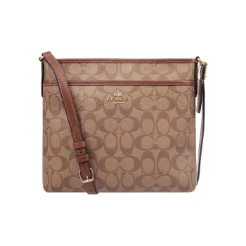 COACH PVC Shoulder Bag Tubas Women's Brown