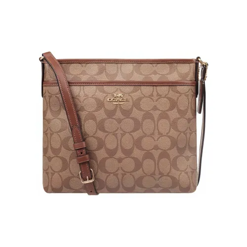 COACH PVC Shoulder Bag Tubas Women's Brown