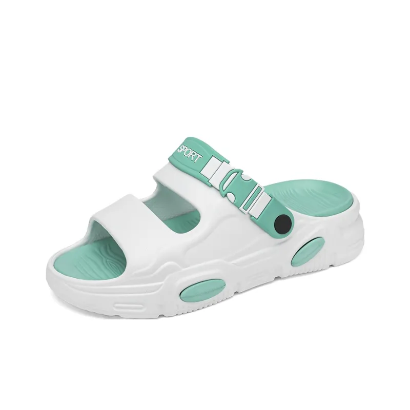 Ncmt Slip Resistant Odor Resistant Abrasion Resistant Quick Dry Cushioning Slide Slippers Unisex Mint Green-6