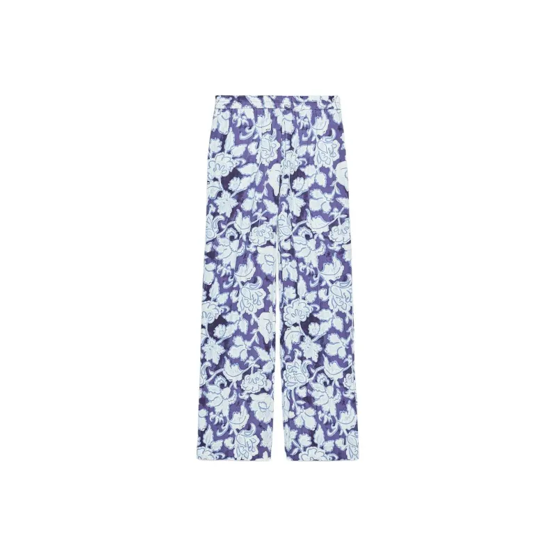ZARA Casual Pants Women's Blue/White-1