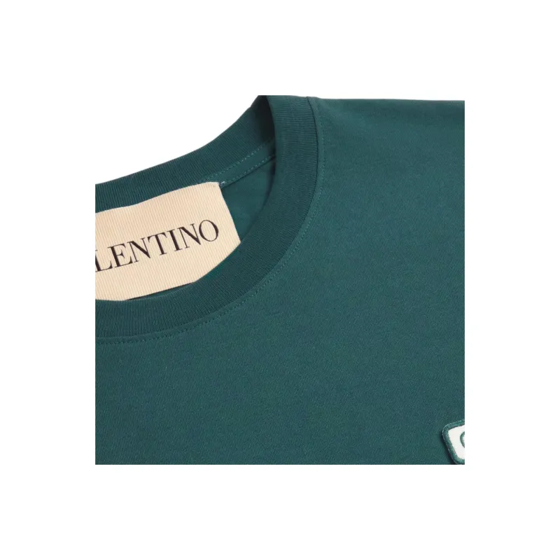 Valentino Vlogo SS25 T Shirt Men's Dark Green-6