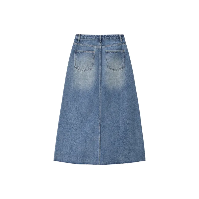 UNIQLO Denim Long Skirt Women's-1