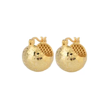 JINLUWANG S925 Silver plated Gold Earrings Women's