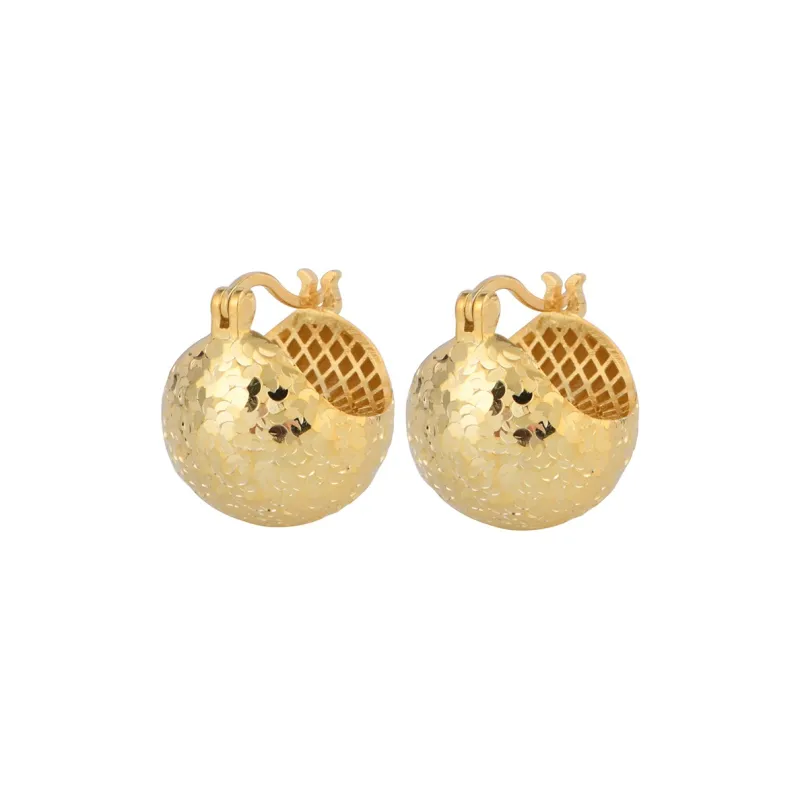 JINLUWANG S925 Silver plated Gold Earrings Women's-0