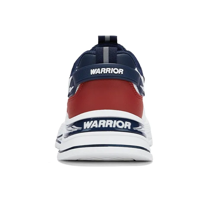 Warrior Cushioning, Slip Resistant, And Breathable Low Top Casual Shoes Men's White Blue Red-3