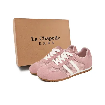 La Chapelle Anti Slip Wear Resistant Low Top Casual Shoes Women's Cherry Blossom Pink