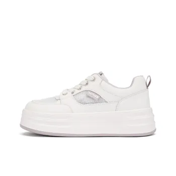 Hotwind Mesh Surface White Sneakers Abrasion Resistant Breathable Slip Resistant Low Top Casual Shoes Women's