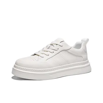 Hautton Jeans Low Top Skateboard Shoes Men's White
