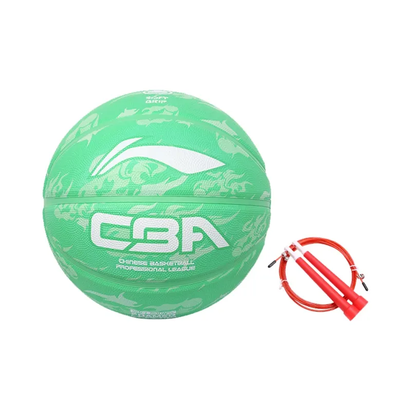 LiNing Rubber Basketball Green Size 5 Training Kids'-18