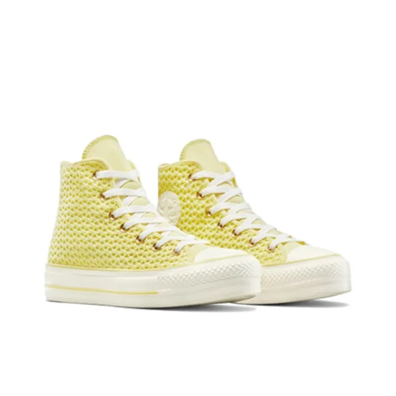 Converse Chuck Taylor All Star Lift Anti Slip Wear Resistant High Top Canvas Shoes Unisex Yellow-2
