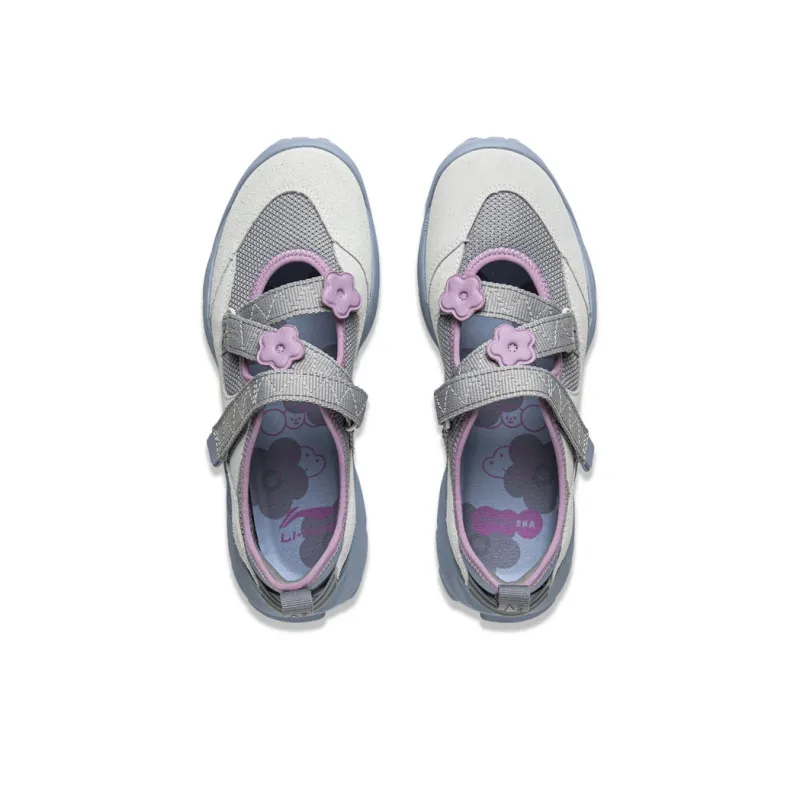 TYAKASHA x LiNing Anti Slip Wear Resistant Low Top Casual Shoes Women's Calm Gray Frost Gray-3