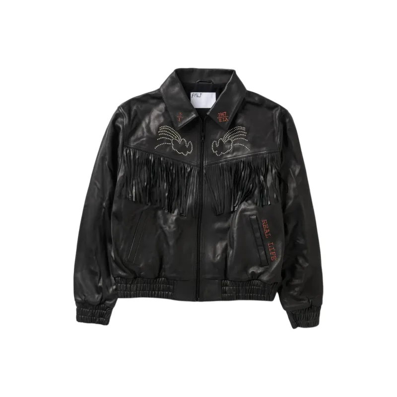 Paly Hollywood SS25 REAL LIFE FRINGE JACKET Jackets & Coats Unisex-0