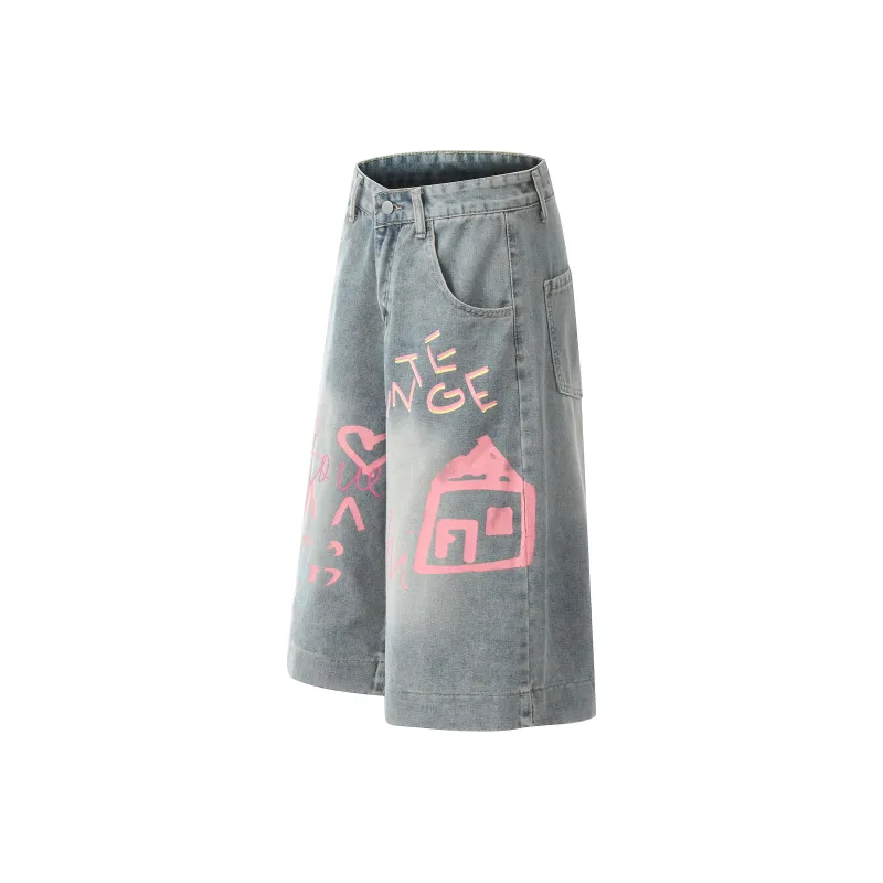 VINMUK Denim Shorts Unisex Blue-2