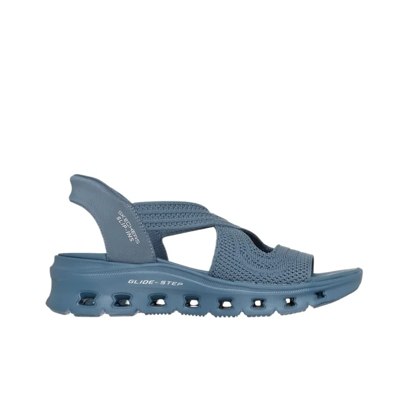 Skechers Glide Step One Strap Sandals Women's Blue-1