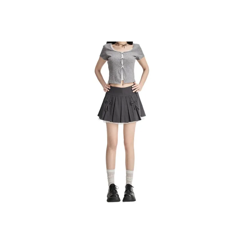 Kazakhstan Casual Short Skirts Women's Gray-0