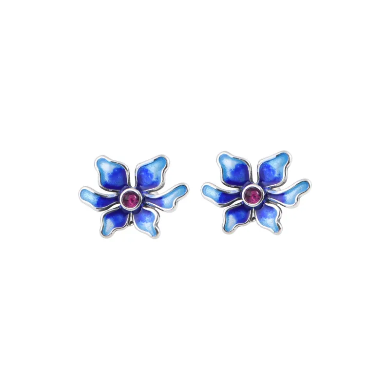 JINLUWANG S925 Silver Stud Earrings Women's-0