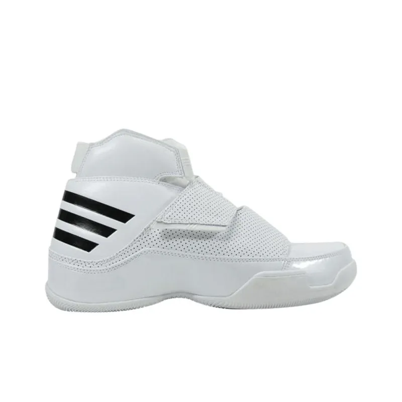 Adidas Cushioning, Wear Resistant High Top Vintage Basketball Shoes Men's White-1