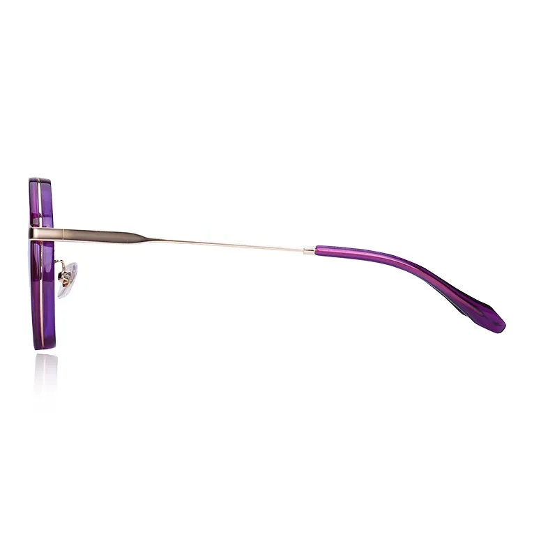 VEGOOS TR/Memory Plastic Metal Alloy Stainless Steel Irregular Shape Sunglasses Women's-8