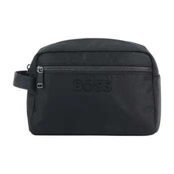 BOSS Recycled Polyester Toiletry Bag Unisex Dark Blue