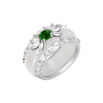 JIACUIYUN Chalcedony Rings Women's