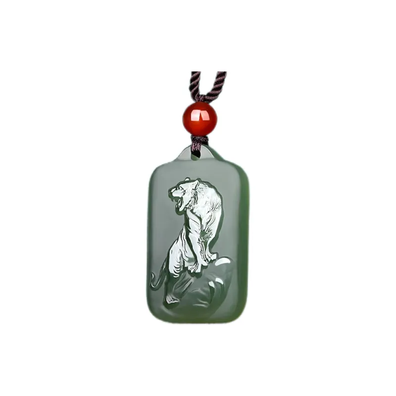 Liu Jinfu Hetian Jade Pendants Green Jade Unisex-19