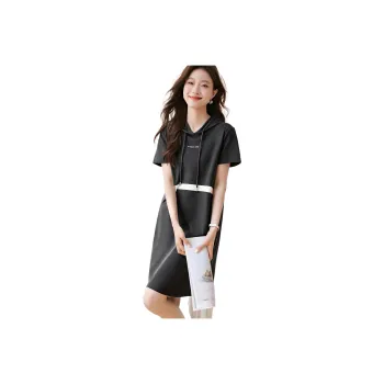 Mo Han Yi Mei Short Sleeved Dress Women's Premium Gray