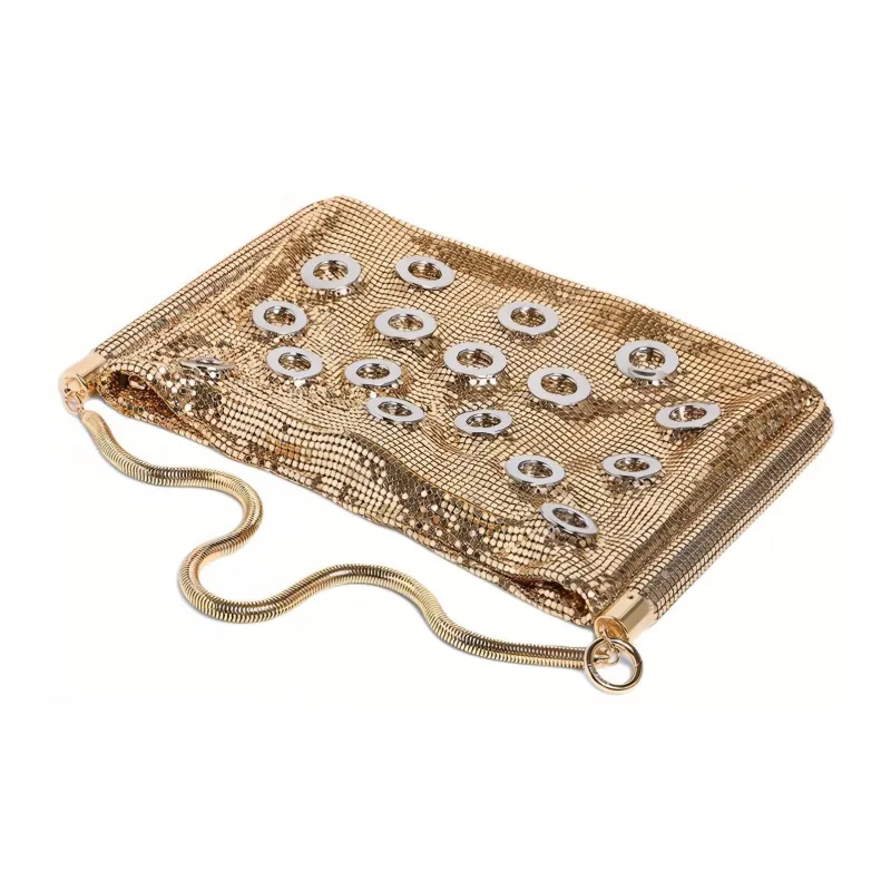 Paco Rabanne Brass Crossbody Handbags Women's Gold-1
