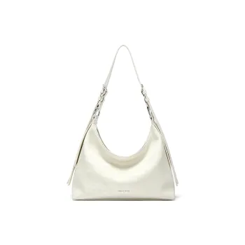 CNOLES Pearlescent Cow Leather Casual Workplace Date Commute Hobo Bag Shoulder Bag Women's Multicolor
