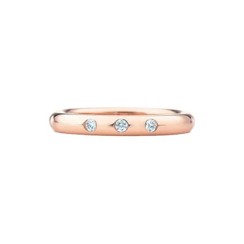 TIFFANY & CO. Diamond Rings Unisex Rose Gold