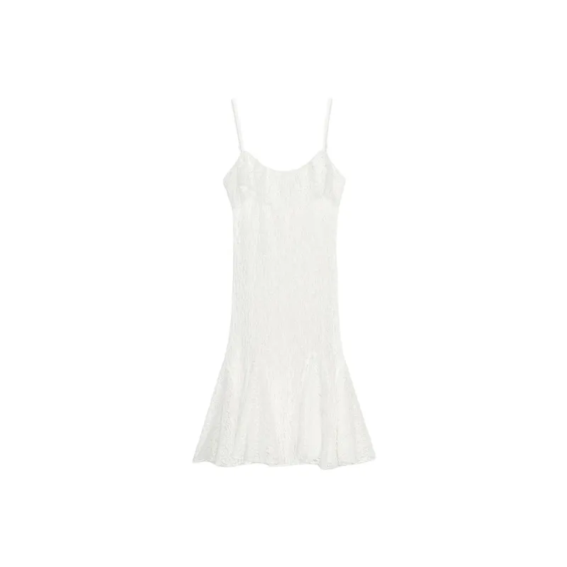 ZARA Slip Dresses Women's White-0