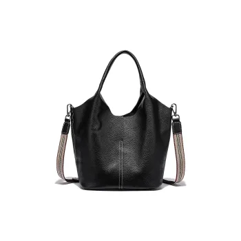 Ace Paul Top Grain Cow Leather Shoulder Bag, Crossbody Bag, Handbag Commute Tote Women's Black