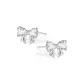 Bowknot Stud Earrings (White)