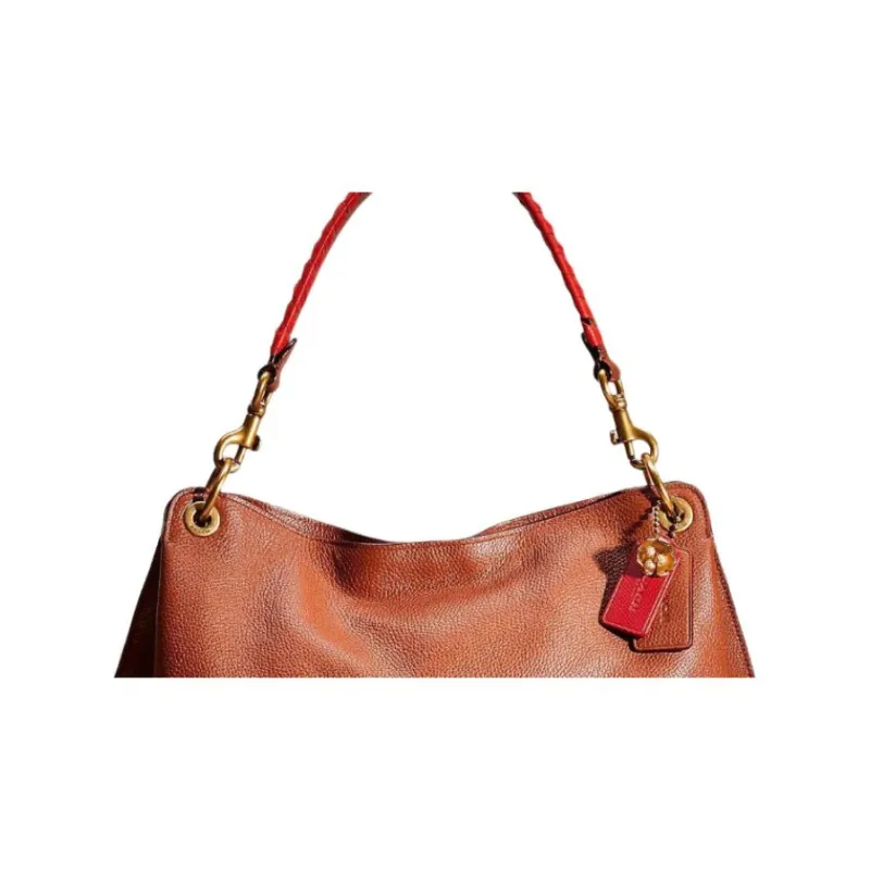 COACH Tabby Pebbled Leather Hobo Bag, Shoulder Bag, Crossbody Bag, Handbag Large Size Women's Saddle Seat Color-3