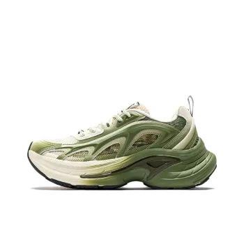 Anta Anti Slip Wear Resistant Low Top Casual Shoes Men's Beige Green