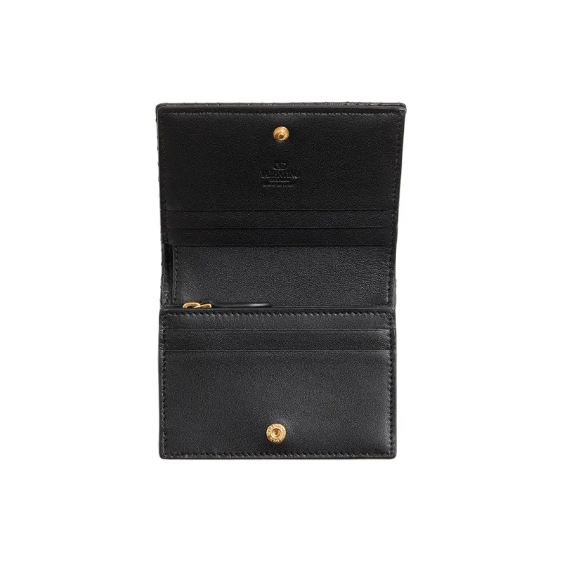 Valentino GARAVANI Leather Wallet Women's Black-3