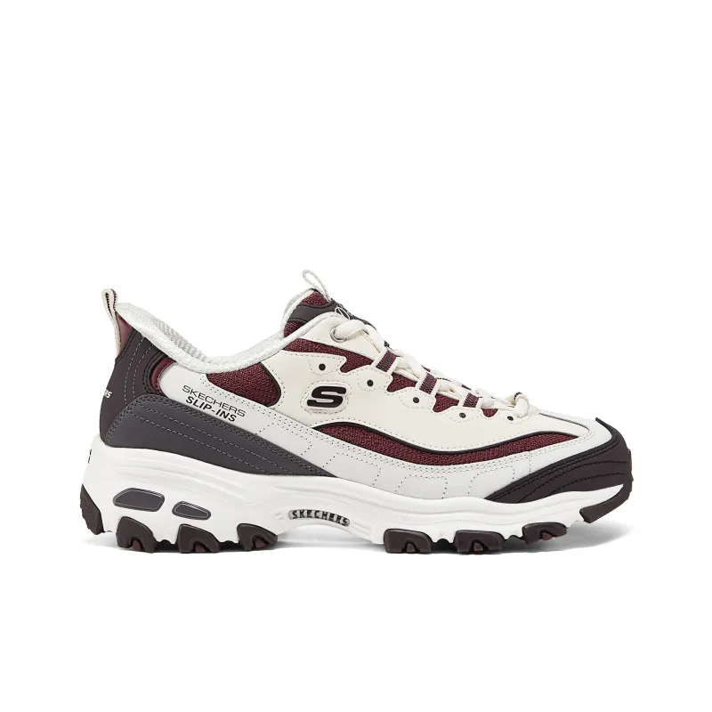 Skechers Anti-Slip Wear-Resistant Low-Top Chunky Sneakers Women's White Brown-1