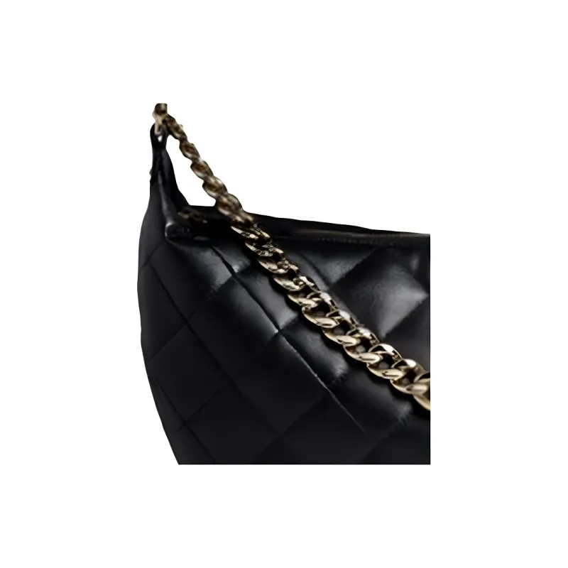 CHANEL 22c Early Spring Chain MAXI Hobo Bag Dumpling Bag Handbag Women's Black-2