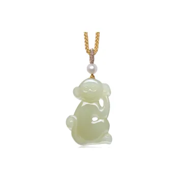 MARY WINDSOR Hetian Jade Pendants Pale Greenish White Jade Unisex