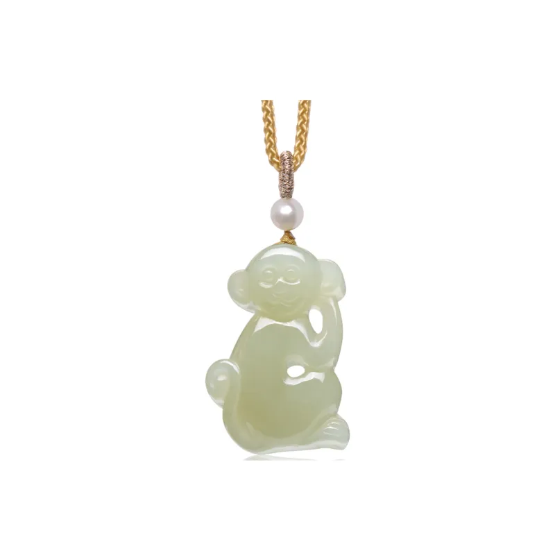 MARY WINDSOR Hetian Jade Pendants Pale Greenish White Jade Unisex-0
