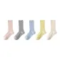 Summer Dot Gauze Ultra-Thin Socks Combination ① (Pink+Light Gray+Blue+Yellow+Ecru)