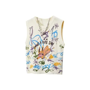 TOUCH Tank Tops Women's Apricot With Print